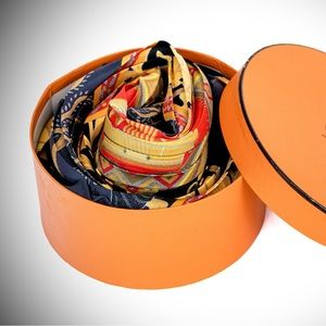 Hermes Silk Plisse Scarf with Box